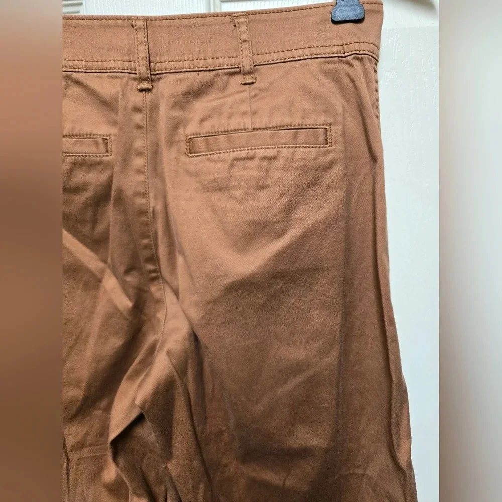 Madewell Women’s Cotton Wide Leg Crop Pants  Rustic Brown Sz25 - Picture 7 of 10